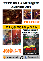 affiche concert agincourt 21/06/2014